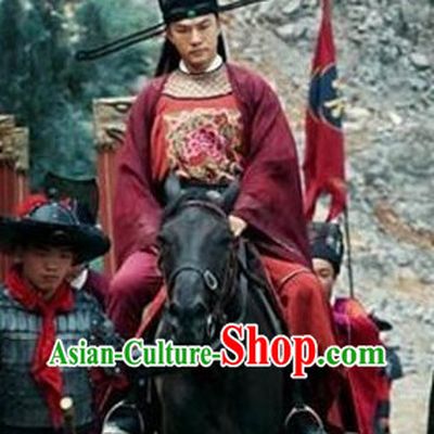 Ancient Chinese Official Costumes and Hat Complete Set