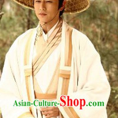 The Legend and The Hero Ancient Wise Men Jiang Ziya Costumes and Headwear Complete Set