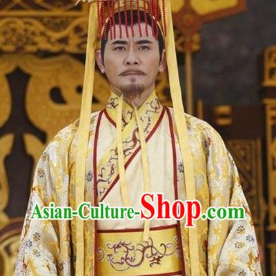 Li Shimin Tang Dynasty Emperor Costumes and Hat for Men