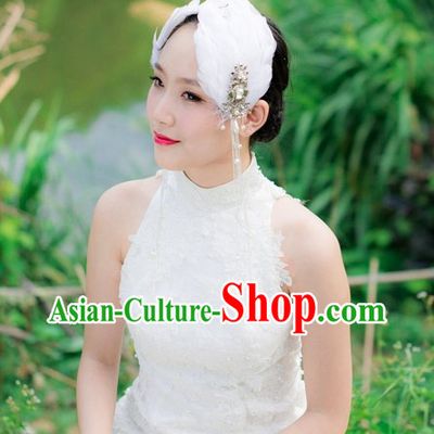 Handmade Traditional Chinese Wedding Swan Dance Style Bridal Hair Accessories Complete Set