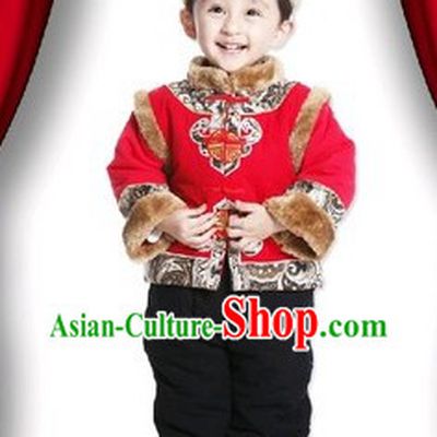 Infant Size Red Chinese Dress and Pants Set