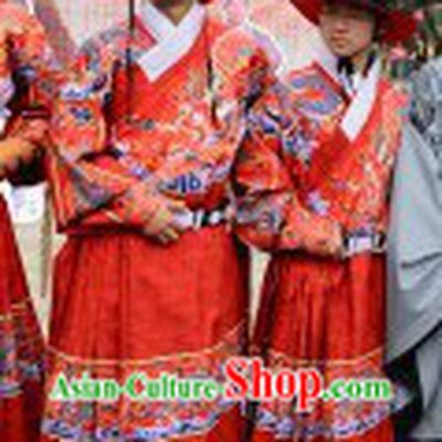 Ancient Chinese Archer Costumes and Hat for Men