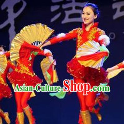 Chinese Fan Dance Costume