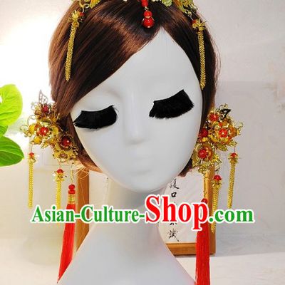 Handmade Traditional Chinese Bridal and Wedding Hair Accessories Combs Jewels