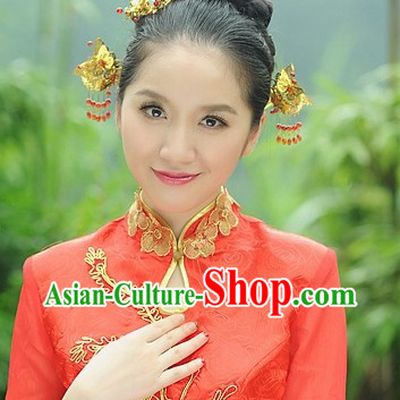 Traditional Chinese Handmade Wedding Hair Flowers Bridal Fascinators