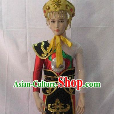 Traditional Chinese Drum Dancer Costumes for Kids