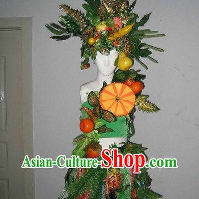 Traditional Chinese Fruit King Dance Costumes Complete Set