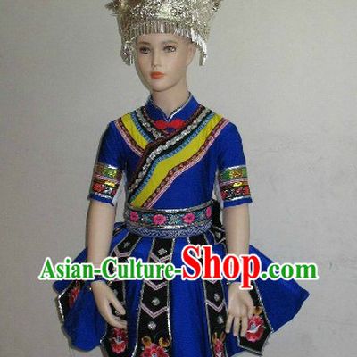 Traditional Chinese Miao Dance Costumes Complete Set