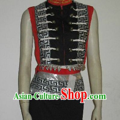 Traditional Chinese Ethnic Dance Costumes Complete Set