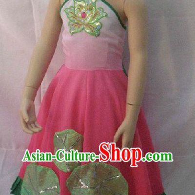 Traditional Chinese Fan Dance Costume Set for Children