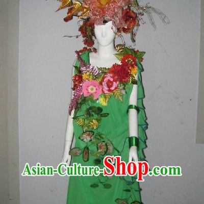 Forest Princess Model Costumes and Headdress Complete Set