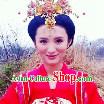 Traditional Chinese Wedding Headdress and Necklace Set