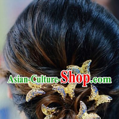 Traditional Chinese Six Butterfly Hairpins Set