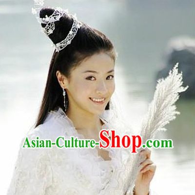 Traditional Ancient Chinese Fairy Headdress and Wig Set