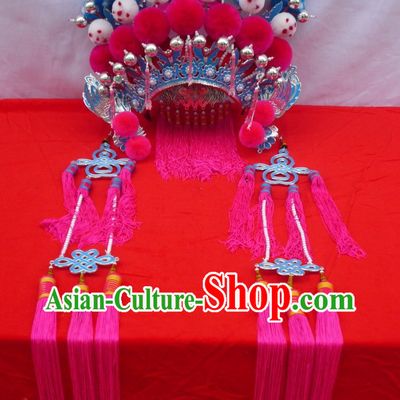 Traditional Chinese Opera Mu Guiying Female General Helmet