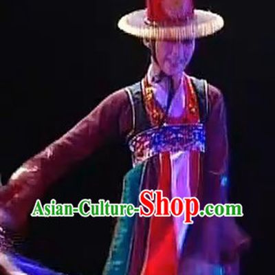 Korean Classical Silk Dance Costumes Complete Set for Women