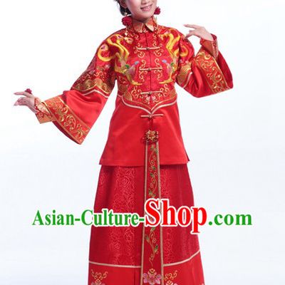 Supreme Chinese Wedding Dresses Complete Set for Brides