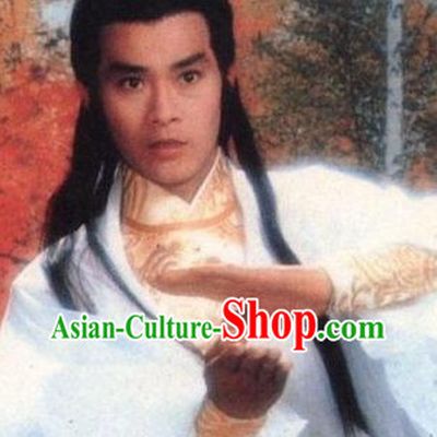 Ancient Traditional Long Chinese Male Swordman Wig