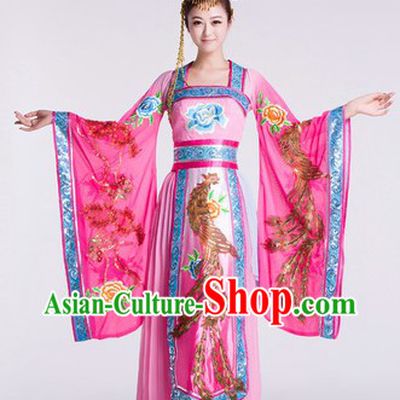 Ancient Chinese Classical Tang Dynasty Empress Phoenix Dance Costumes and Headdress Complete Set