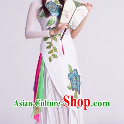 Chinese Classical Umbrella Dance Costumes for Women