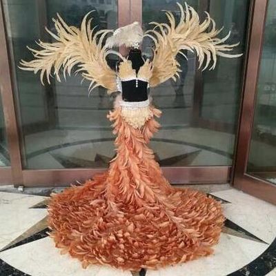 Guyana National Costume and Headwear Complete Set for Women