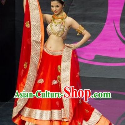 Indian National Costume and Headwear Complete Set for Women