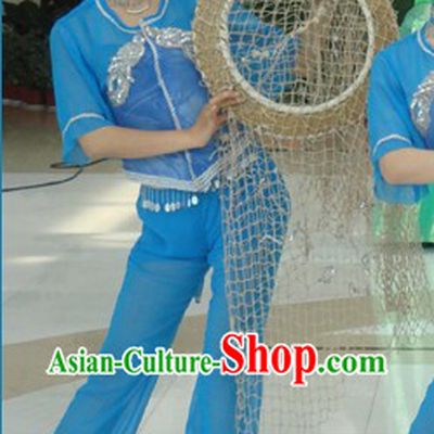 Asian Village Blue Dance Costumes