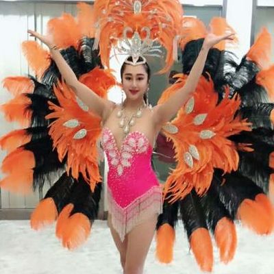 Dominican Republic National Costume and Headwear Complete Set for Women