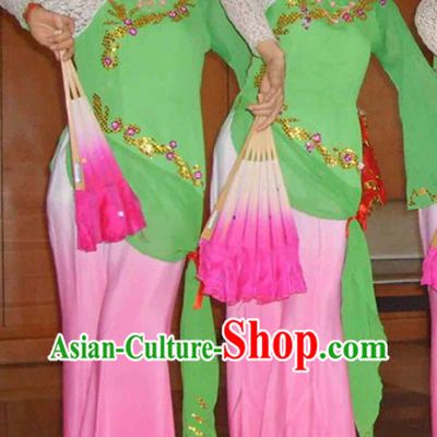 Fan Dance Costumes and Headwear Complete Set for Women