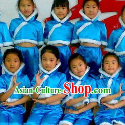 High Collar Mandarin Dance Costumes for Kids