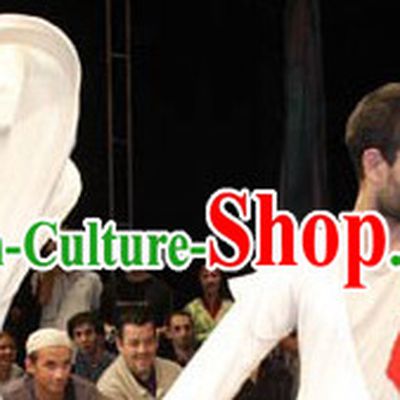 White and Red Shuixiu Fan Dance Costumes