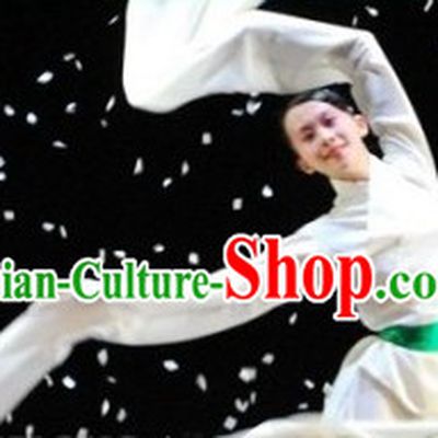 White Long Shuixiu Stage Performance Costumes Complete Set for Women