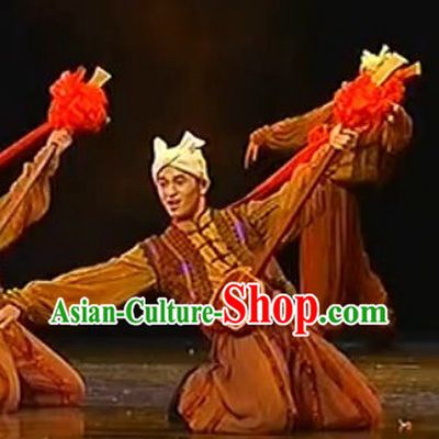 Stage Performance Farmer Costumes and Headdress for Men