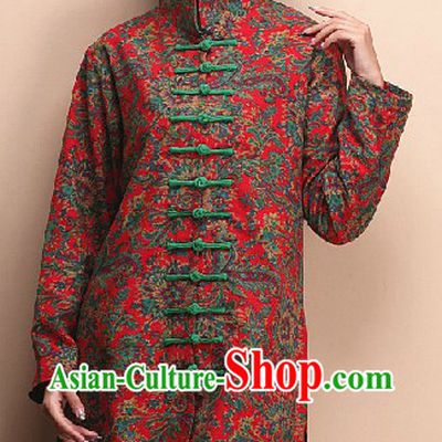 High Collar Long Chinese Manarin Robe Complete Set for Women