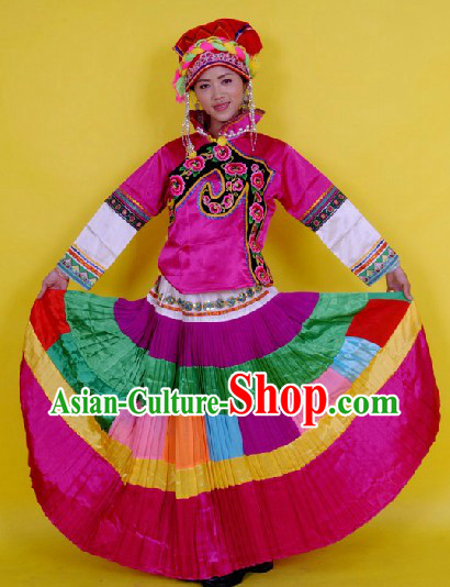 Baiyi Tribe Outfit and Hat Complete Set for Women