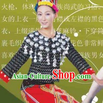 China Jingpo Clothing and Hat Complete Set for Women