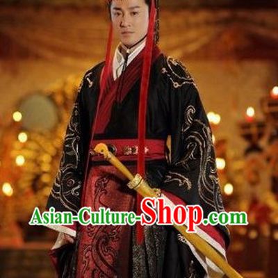 Ancient Chinese Emperor Clothing and Crown for Men