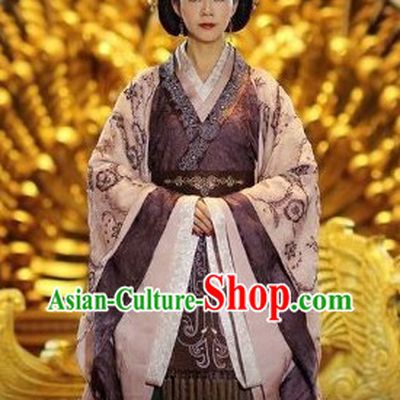Han Dynasty Empress Hanfu Outfit and Headwear for Women