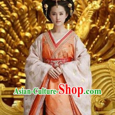Han Dynasty Princess Hanfu Clothing and Headwear for Women