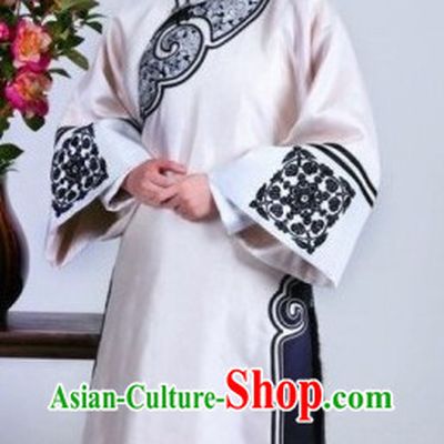 White Qing Dynasty Imperial Palace Lady Outfit for Women