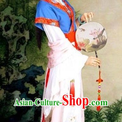 Chinese Traditional HanFu Costume and Earrings for Women