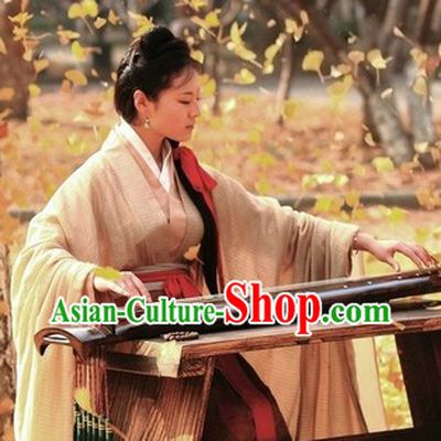 Ancient China Han Dynasty Female Chinese Hanfu Clothing Complete Set for Women