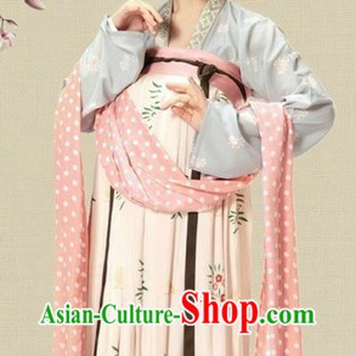 Ancient China Tang Dynasty Female Chinese Hanfu Clothing Complete Set for Women