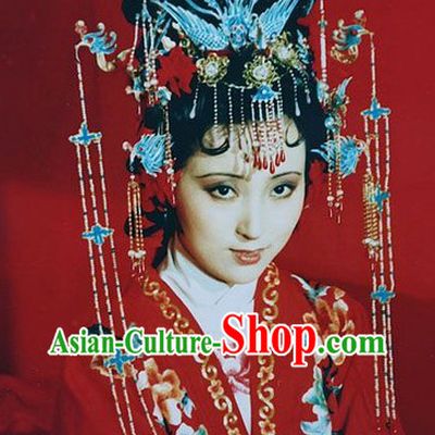 A Dream in Red Mansions Lin Daiyu Wedding Phoenix Hairpins Set