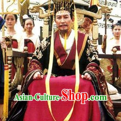 Tang Dynasty Emperor Clothing and Crown for Men