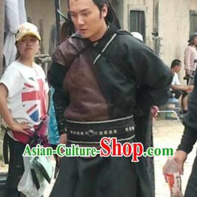 Ancient Chinese Black Knight Costumes for Men