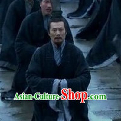 Han Dynasty China Government Official Hanfu Clothing and Coronet for Men