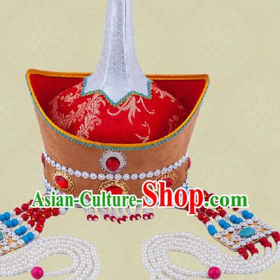 Handmade Traditional Chinese Mongolian Hat for Women