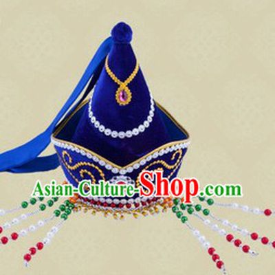 Traditional Chinese Stage Performance Ethnic Mongolian Hat