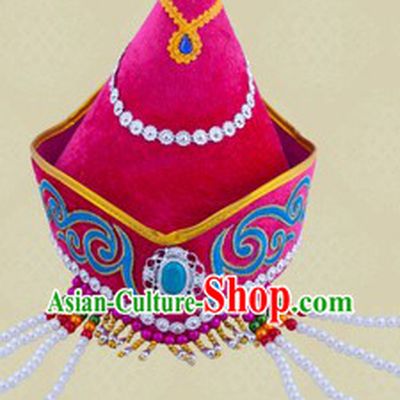 Traditional Chinese Dance Ethnic Mongolian Hat